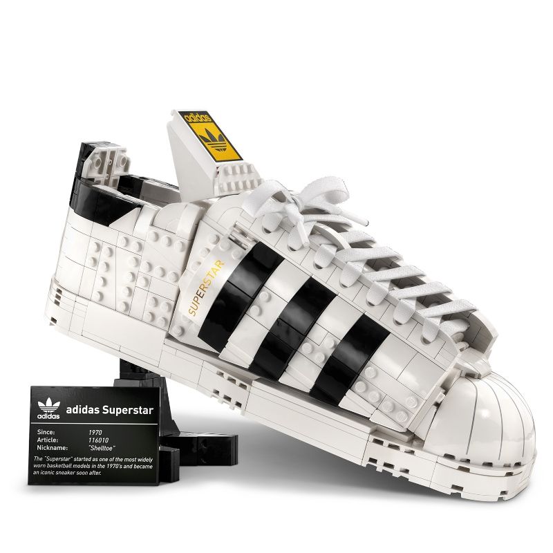 Adidas and Lego up buildable Lego Superstar brick