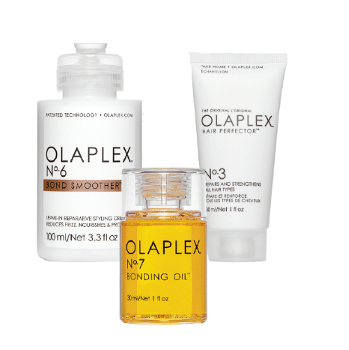 Olaplex Bonding Oil, Hair Perfector, and Bond Smoother