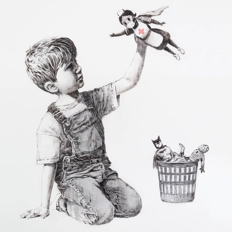 Banksy Love is in the Bin