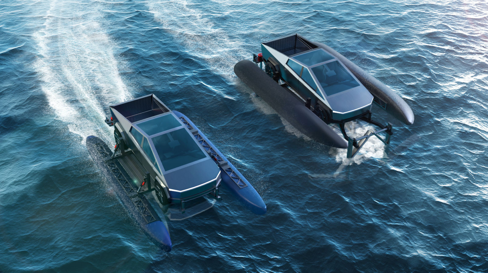 Tesla is working on a cybertruck that could turn into a catamaran