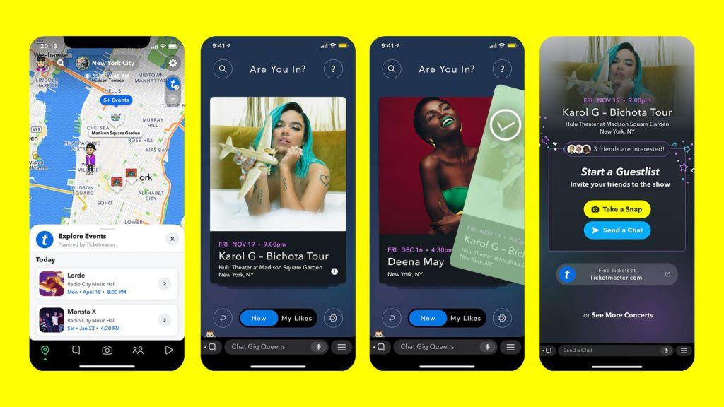 Snapchat and Ticketmaster are launching a ‘Tinder for events’