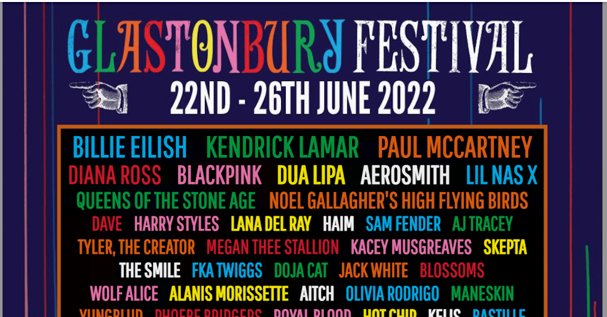 Glastonbury 2024 Lineup Release Date - Cinda Sorcha