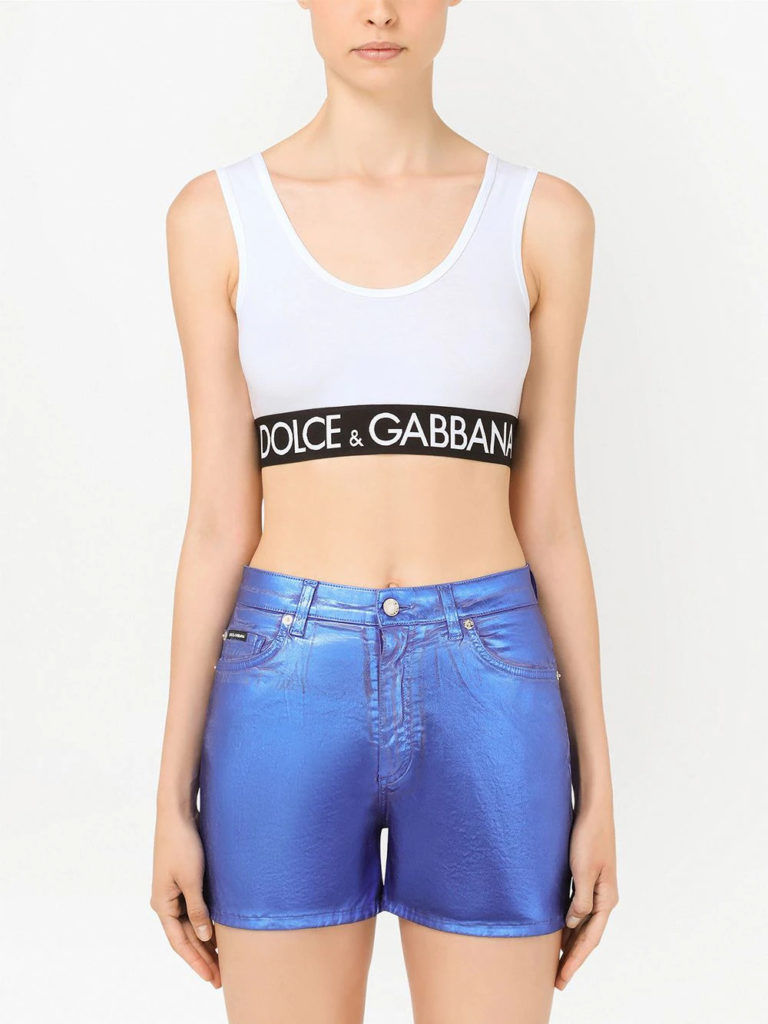 Dolce & Gabbana Logo-Band Crop Top