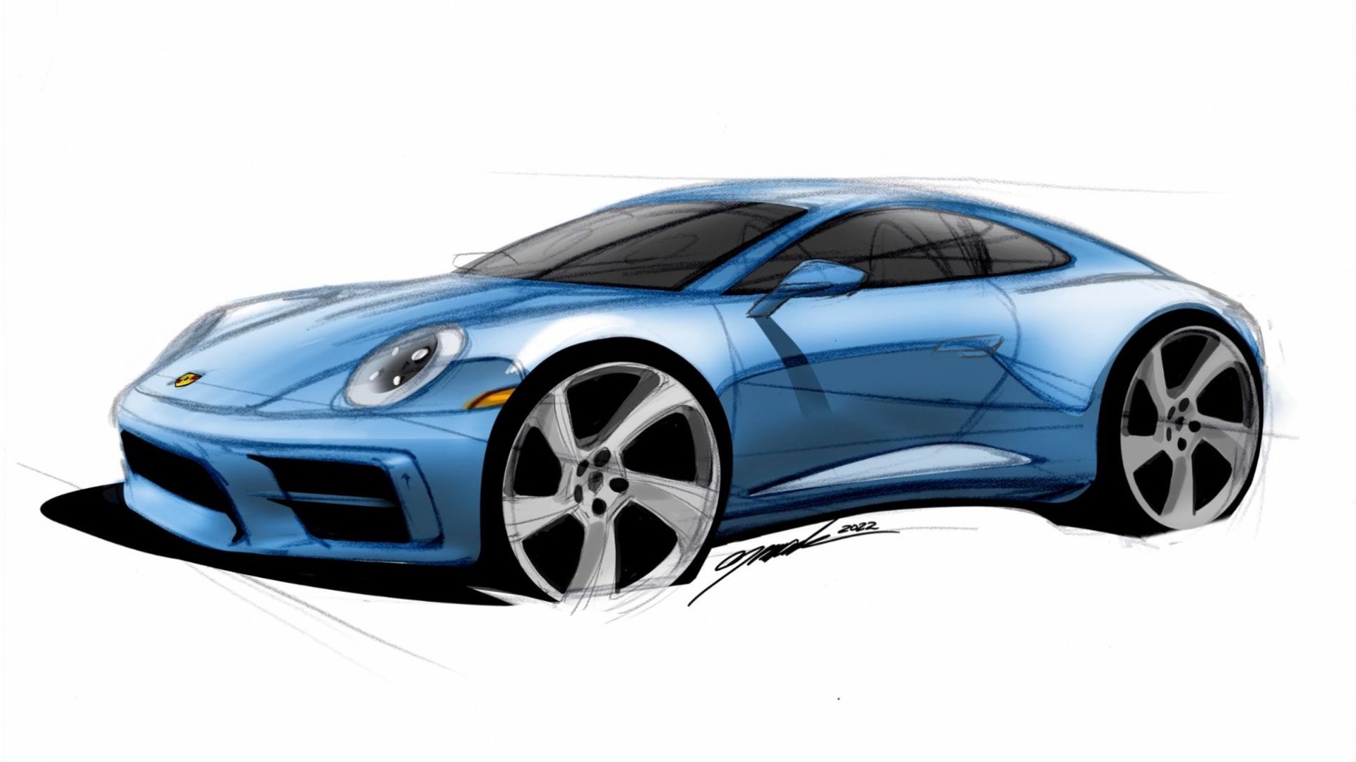 Porsche to auction exclusive design sketch as a nonfungible token  Porsche  Newsroom