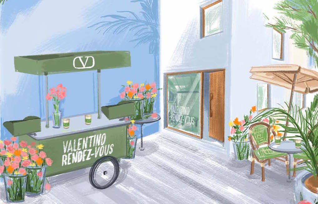 Valentino’s Rendez-Vous pop-up cafe is where Paris meets Bangkok