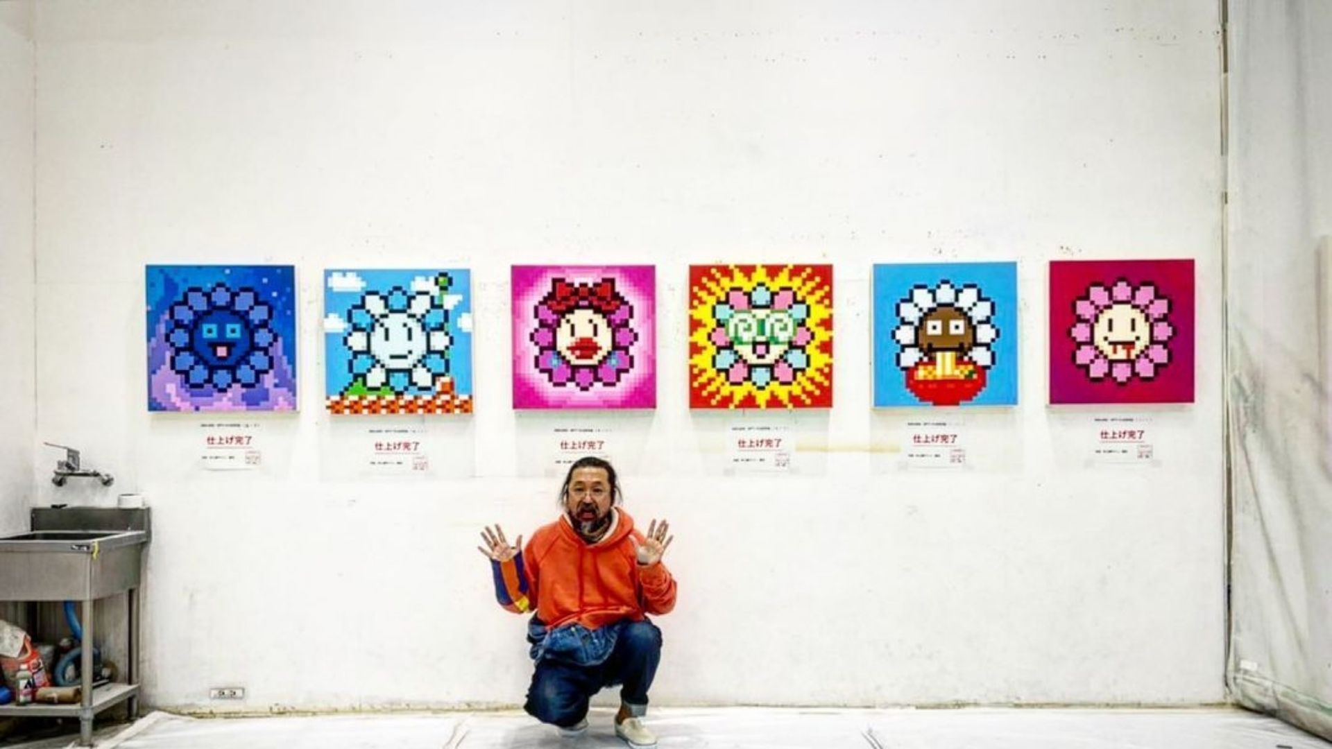 takashi murakami launches first-ever NFT — 108 variations of his signature  flowers