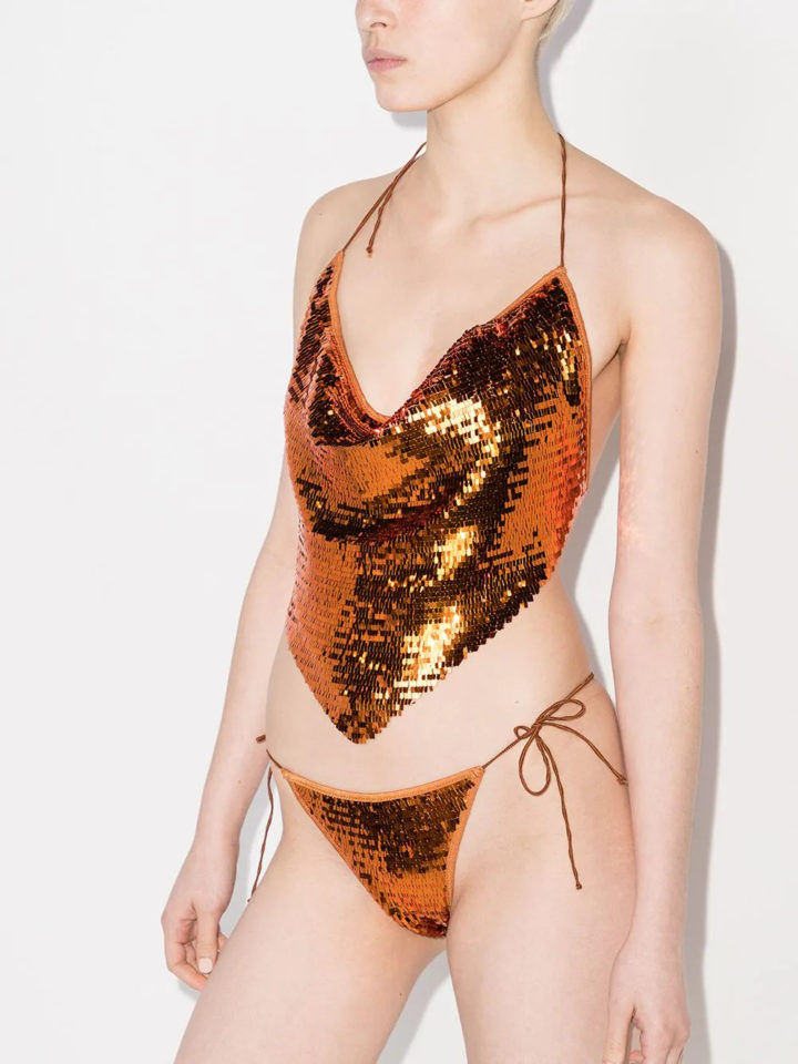 Oséree Sequin-Embellished Bikini Set