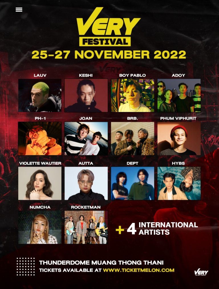 VERY Festival Bangkok 2022 Dates, location, lineup, tickets