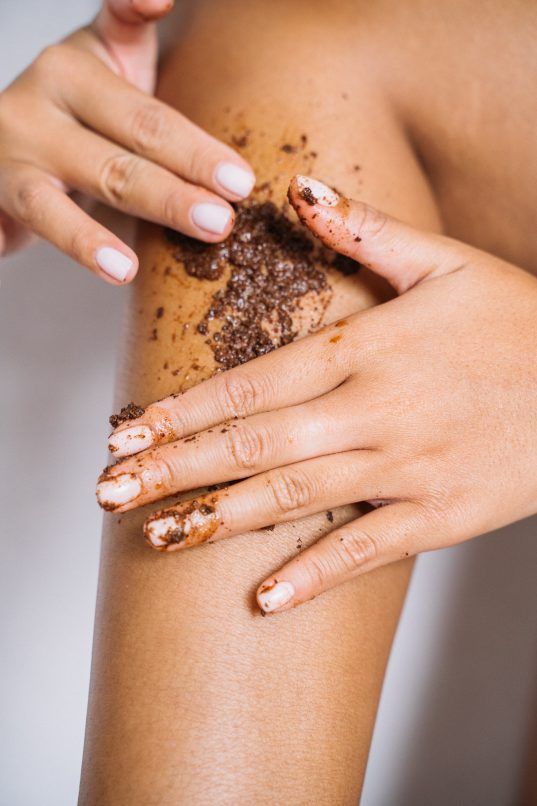 coffee beauty routine coffee grounds scrub