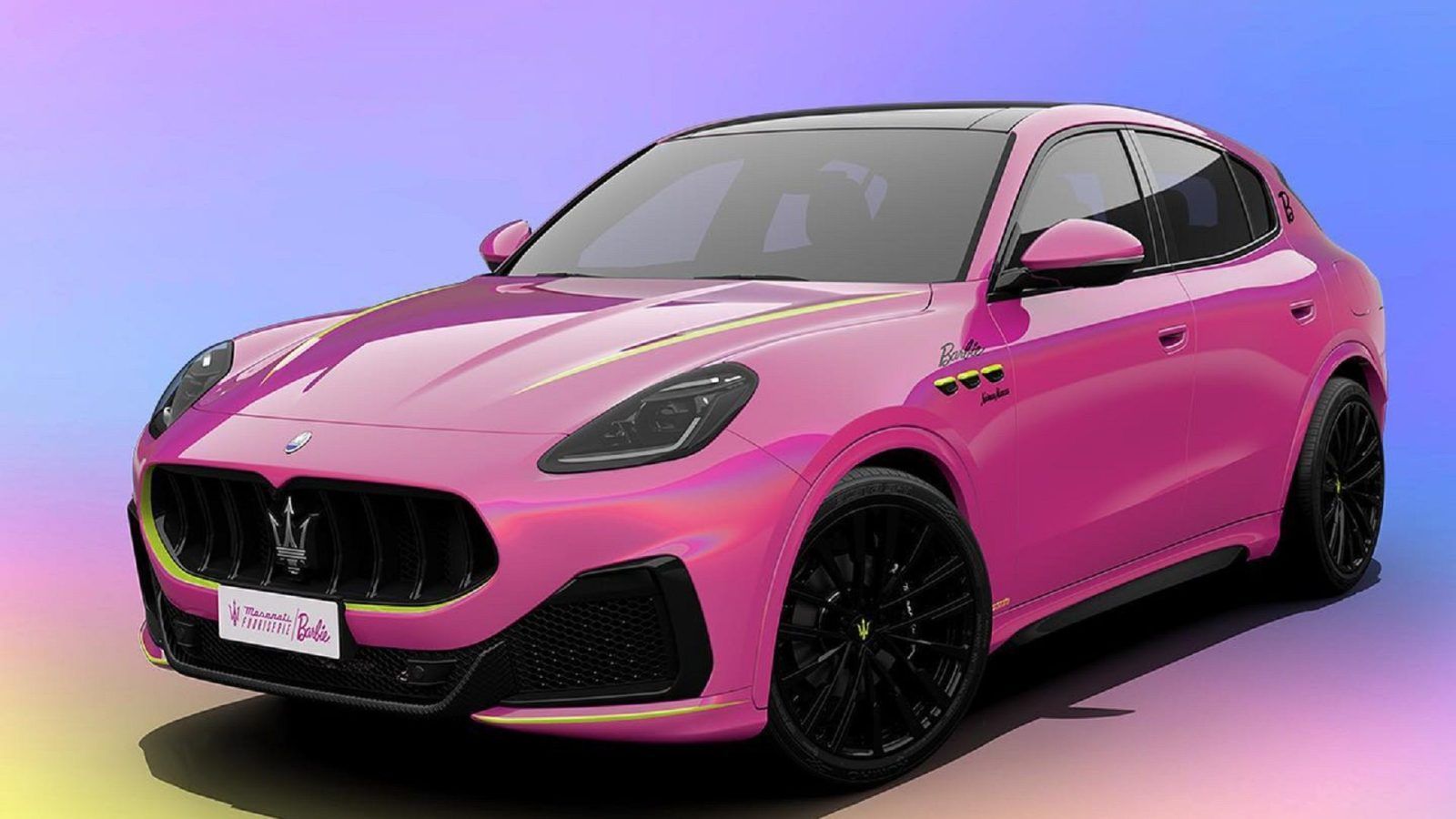 There’s a Barbie-themed Maserati, perfect for Wednesdays