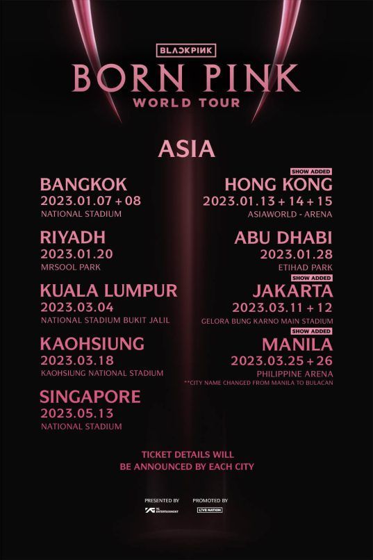 BLACKPINK Born Pink Asia tour: Bangkok concert dates, tickets, and more