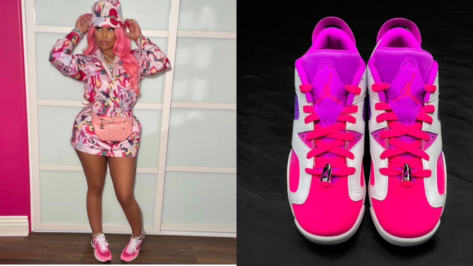Nicki Minaj's new bright-pink Air Jordans are super freaky in the