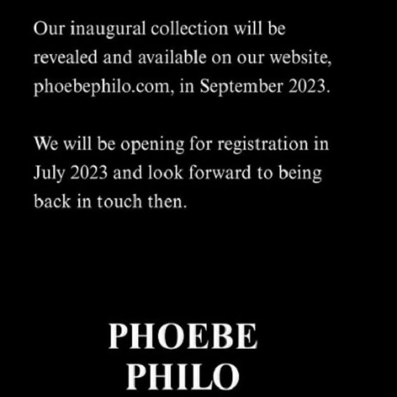 Breaking News: Phoebe Philo returns with her eponymous brand in