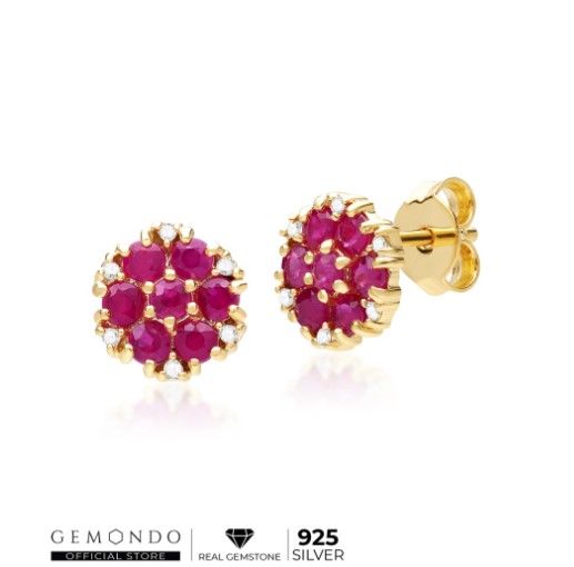 Gemondo Ruby and Diamond Earrings