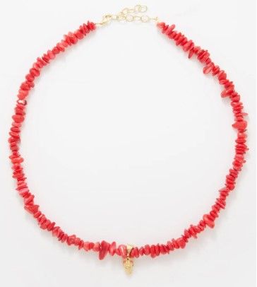 Hermina Athens Coral & Gold Necklace