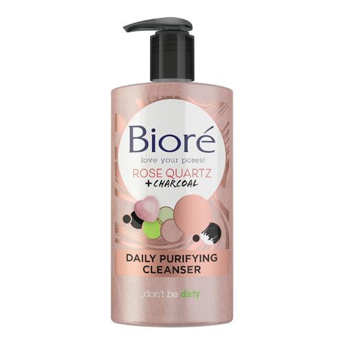 Bioré Rose Quartz Charcoal Daily Purifying Cleanser 