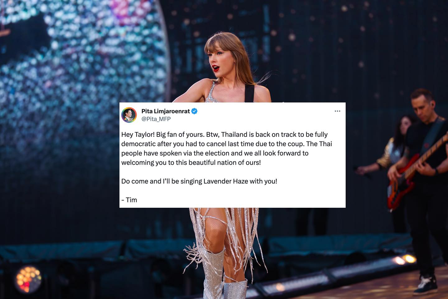 Tim Pita invites Taylor Swift to Thailand, in hopes of a Thailand concert