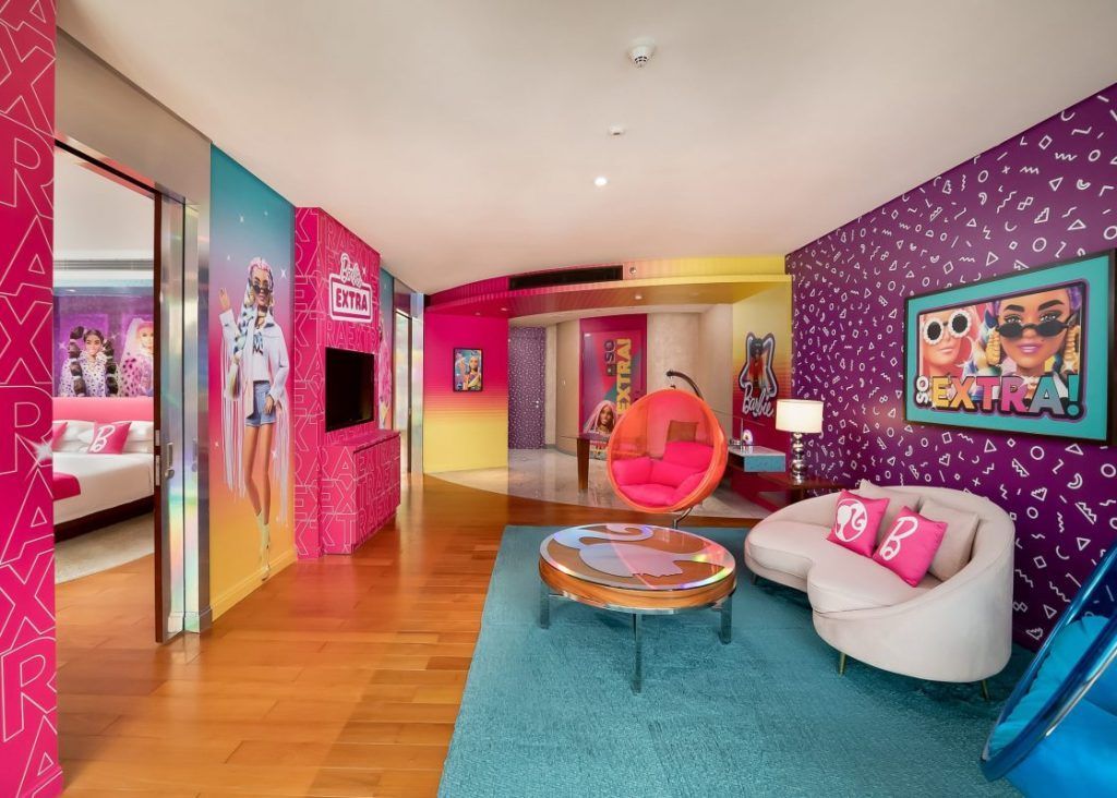 barbie hotels barbiecore