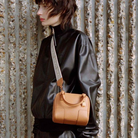 Shop LOEWE Casual Style Unisex Calfskin Street Style Vanity Bags