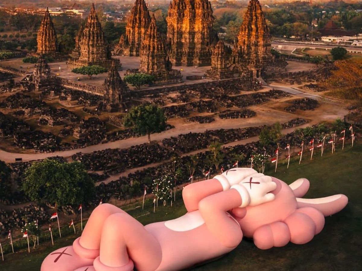 Juxtapoz Magazine - The KAWS:HOLIDAY Tour Stops in Indonesia at UNESCO  World Heritage Site (Updated with New Images)