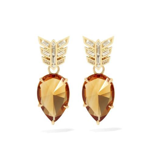 Annoushka 18kt yellow gold citrine earrings