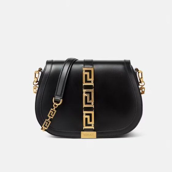Dior Black Vertical Saddle Chain Crossbody Bag Leather Pony-style