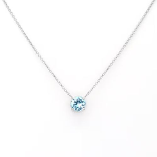 Daisy Angel Jewellery 14k Blue Zircon Necklace