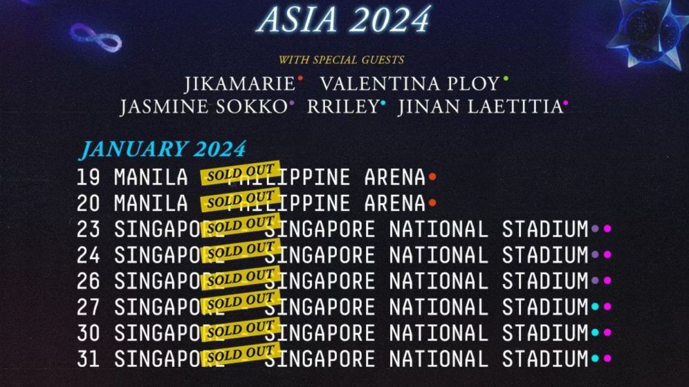 Coldplay announces Asia 2024 support acts and infinity tickets