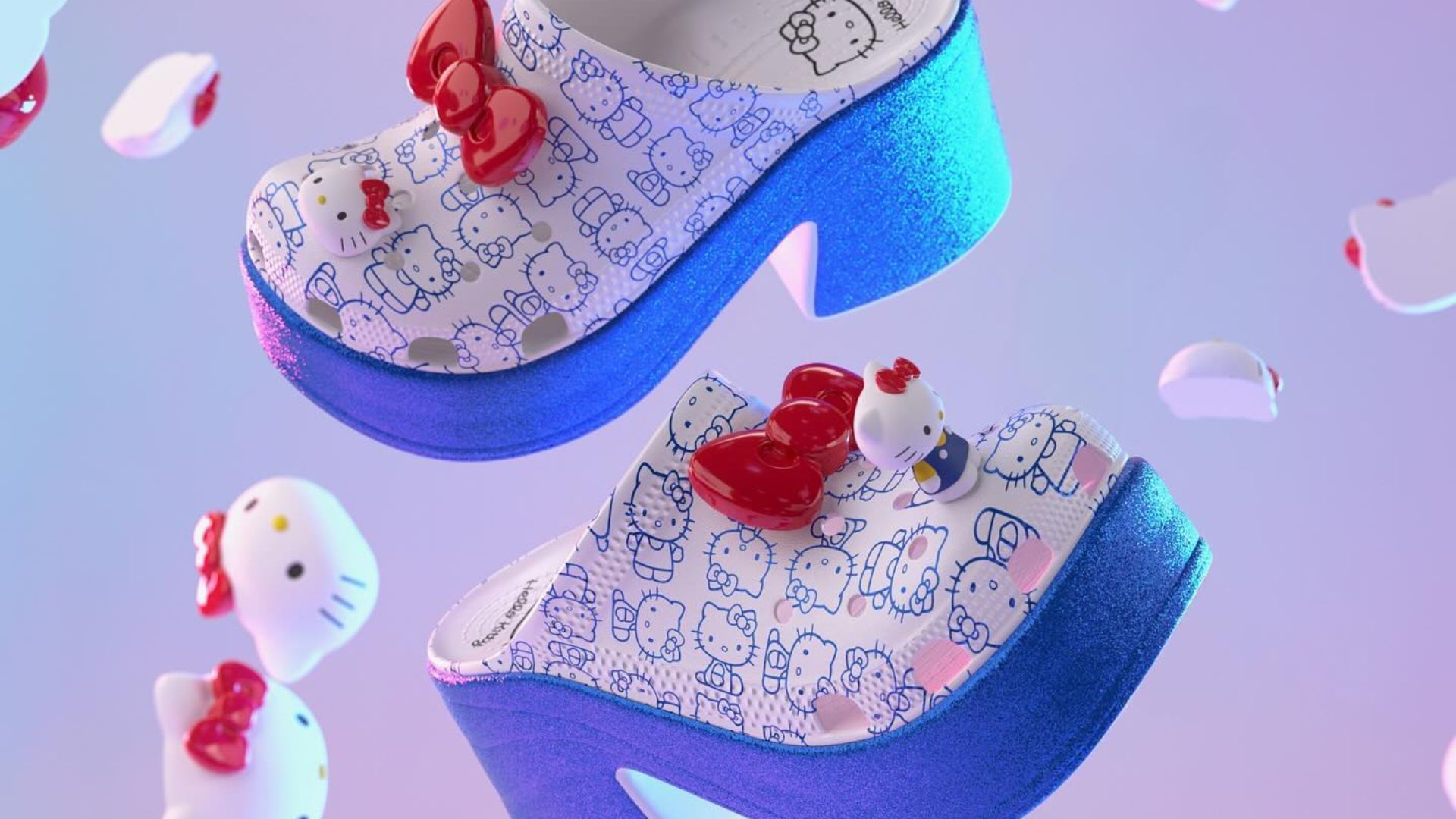 Kitty crocs hot sale