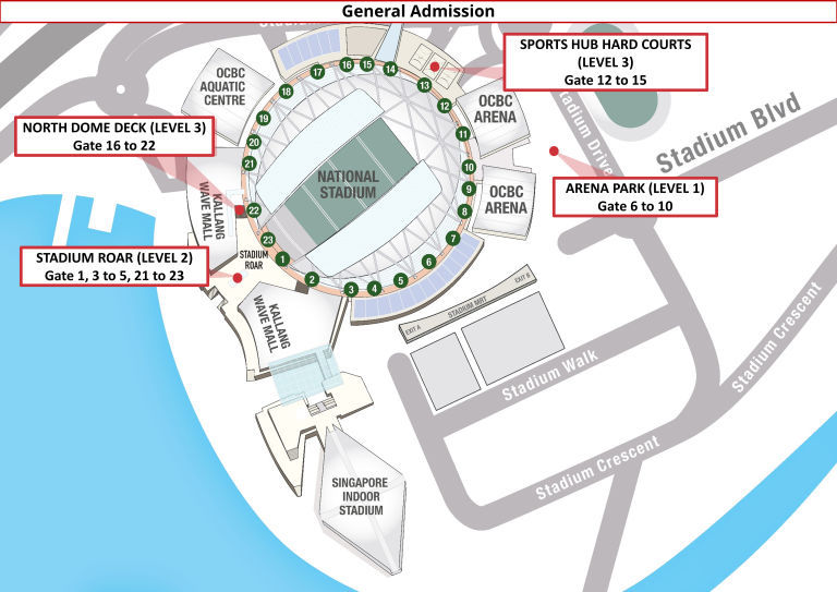 Taylor Swift Singapore General Admission Enter Event Guide Map