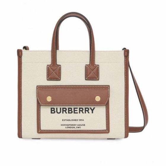 BURBERRY: Lola bag in check wool blend - Beige | BURBERRY shoulder bag  8063080 online at GIGLIO.COM