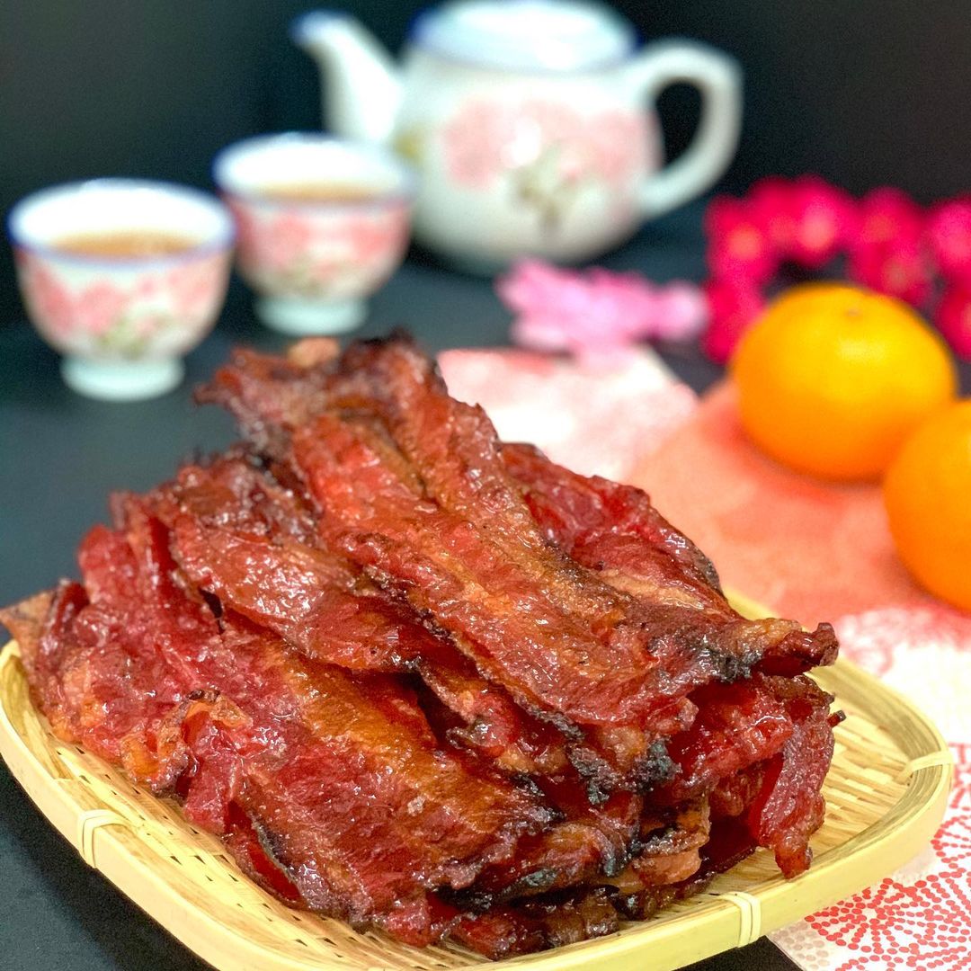 bak kwa, dried meat, kl