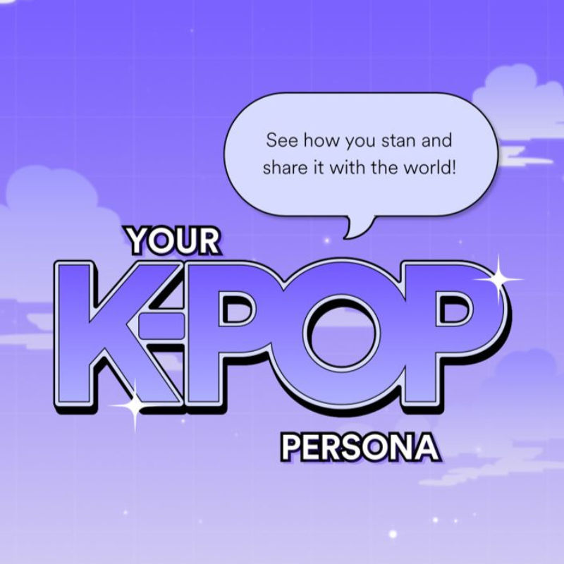 a screenshot of spotify's 'your k-pop persona' personality quiz test