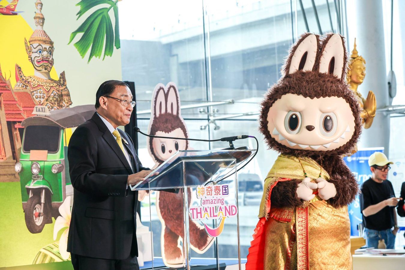 Chinese doll Labubu is taking a tour of Bangkok