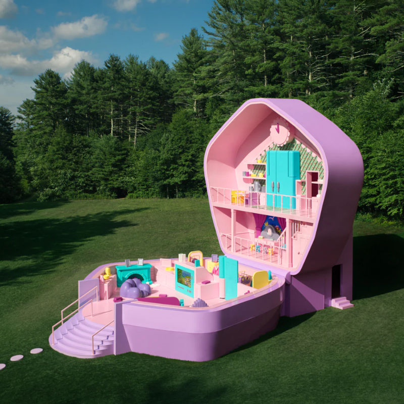 Stay in a life-sized Polly Pocket compact dollhouse with Airbnb