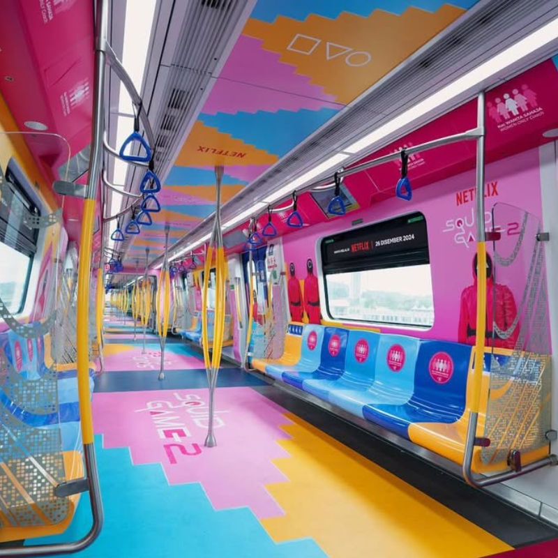 How to ride the Squid Game-themed MRT train in Kuala Lumpur
