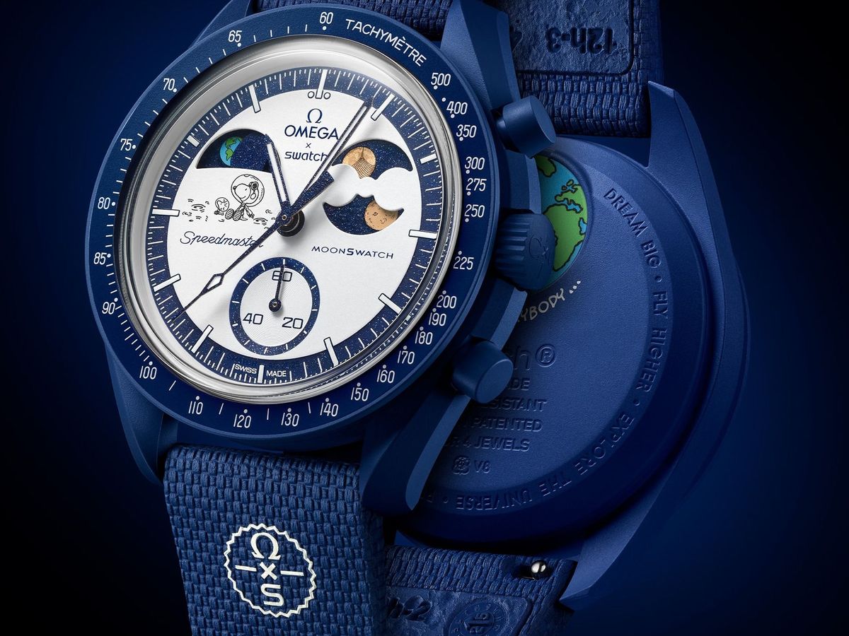 Snoopy MoonSwatch 時計 Swatch x Omega Snoopy Moonswatch Mission To Earthphase