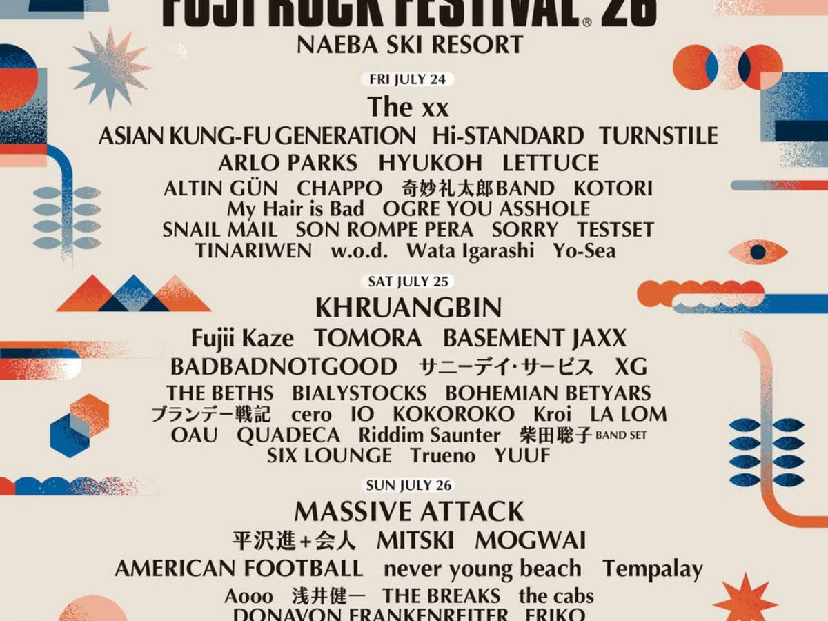 The headliners of the upcoming Fuji Rock Festival 2026