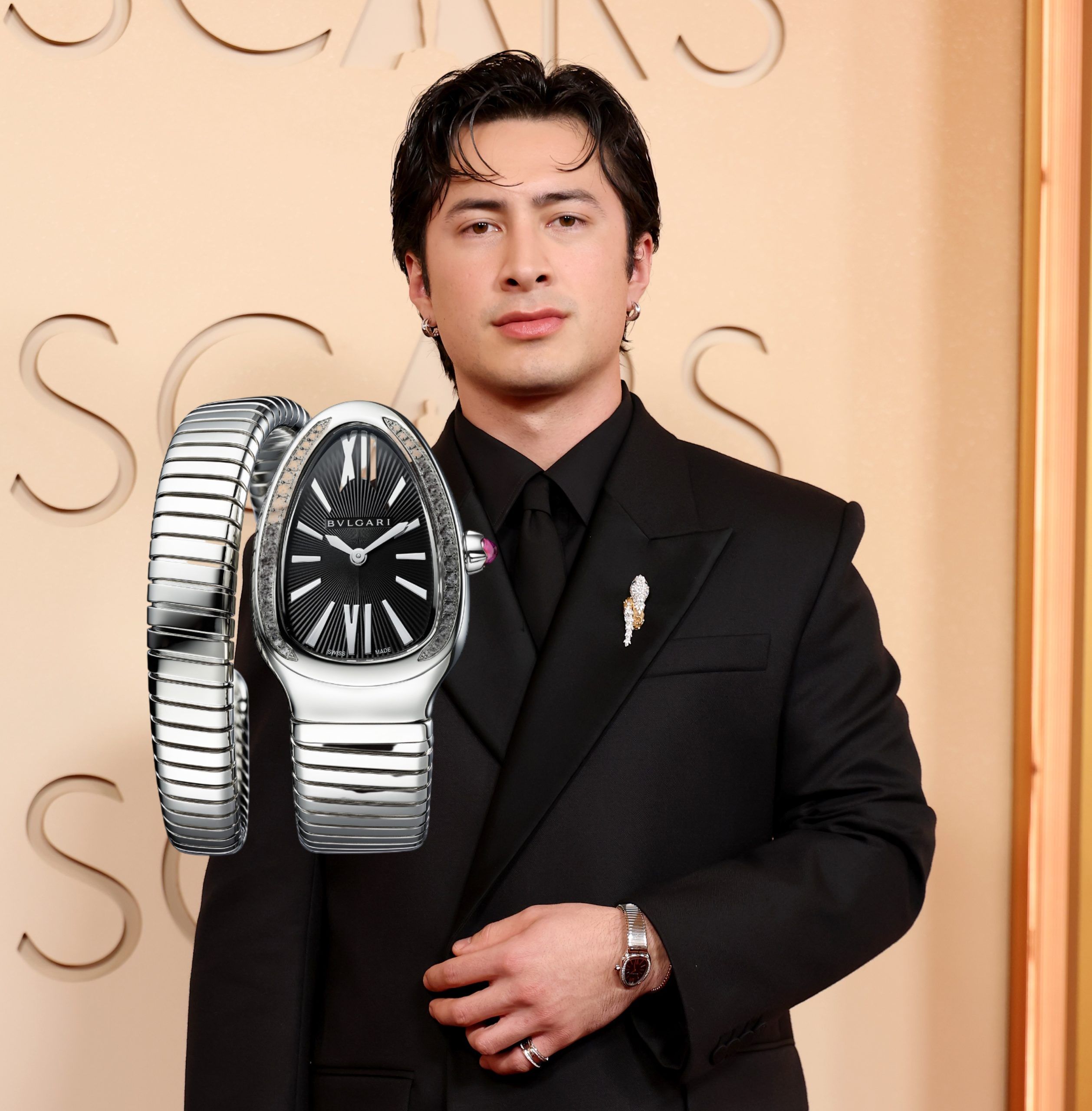 Hudson Williams sizzles in a Bulgari Serpenti at the Oscars 2026
