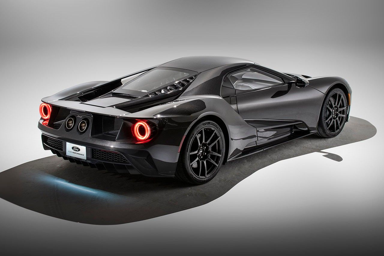 The new 2020 Ford GT has an exposed carbon fibre body with a superior