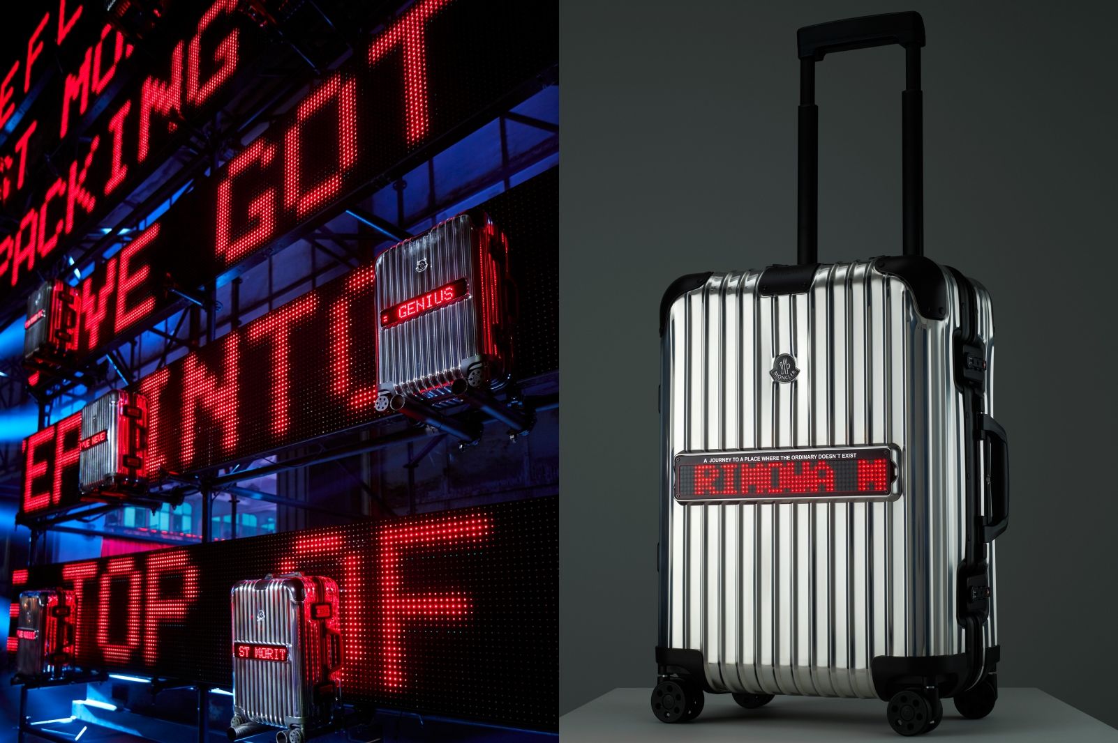 The Moncler Genius x Rimowa suitcase 