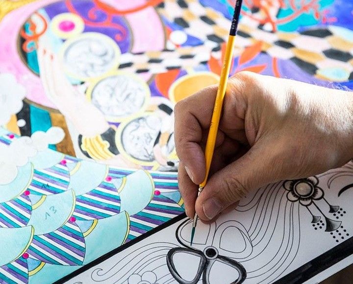 Bvlgari, Manolo Blahnik and Gucci share colouring pages for fun weekend times