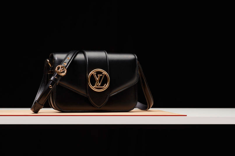 Louis Vuitton Pont 9 Calfskin Leather Shoulder Bag Creme