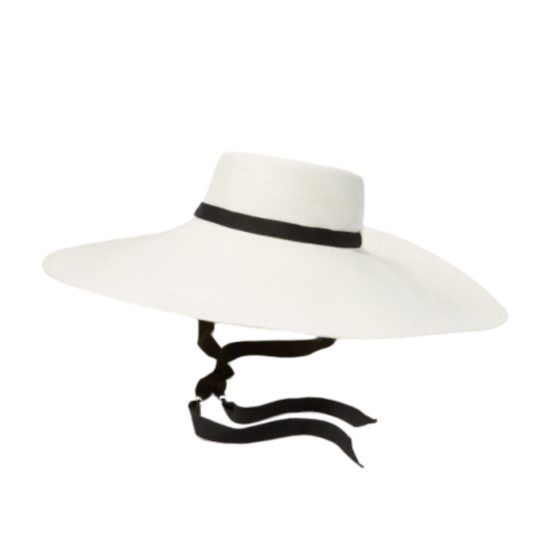 Sensi Studio grosgrain-trimmed toquilla straw hat