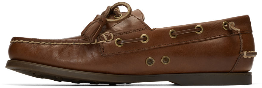 Ralph Lauren Tan Merton Leather Boat Shoe