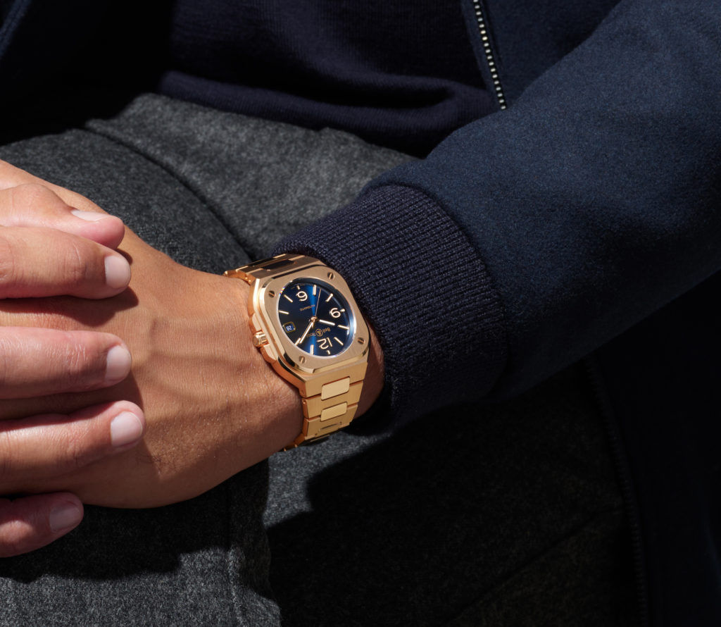 Bell & Ross brings a royal touch to the game with the BR 05 Blue Gold