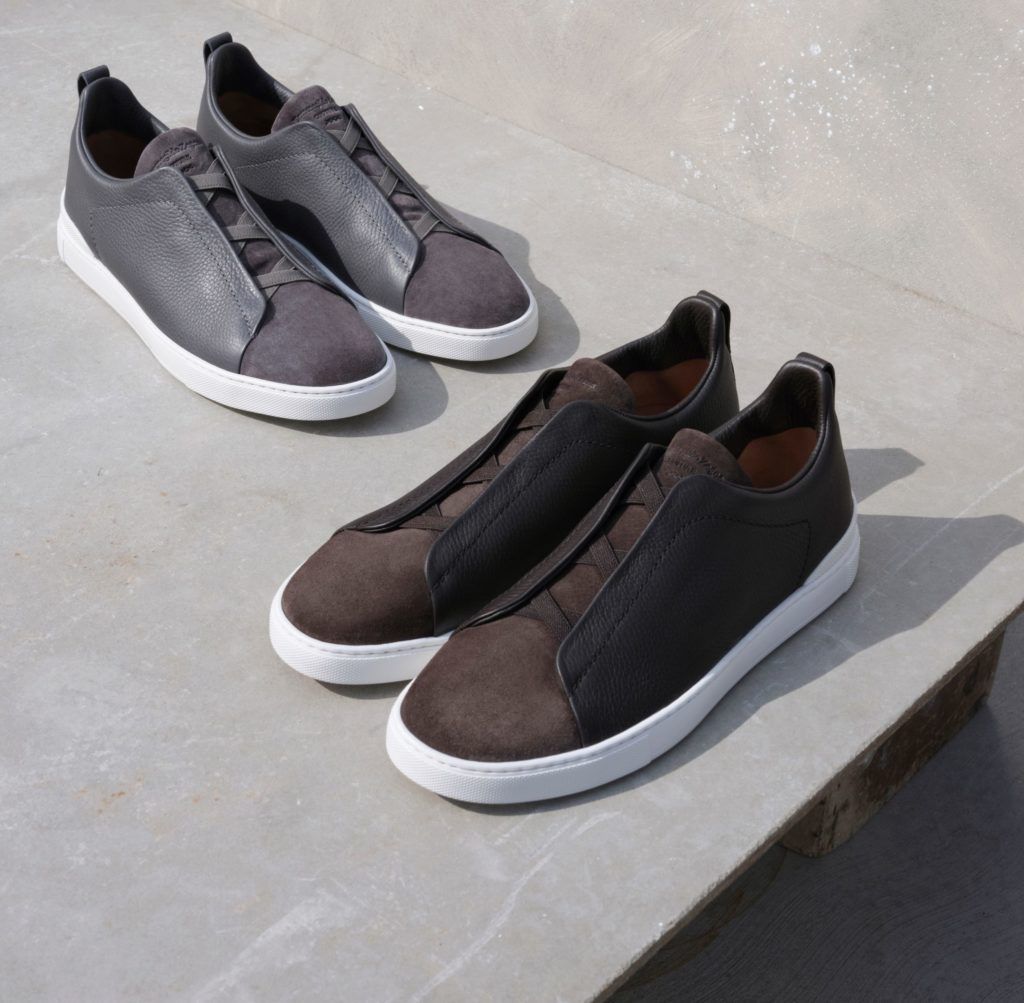 Ermenegildo Zegna’s triple stitch sneakers are this season’s must-have