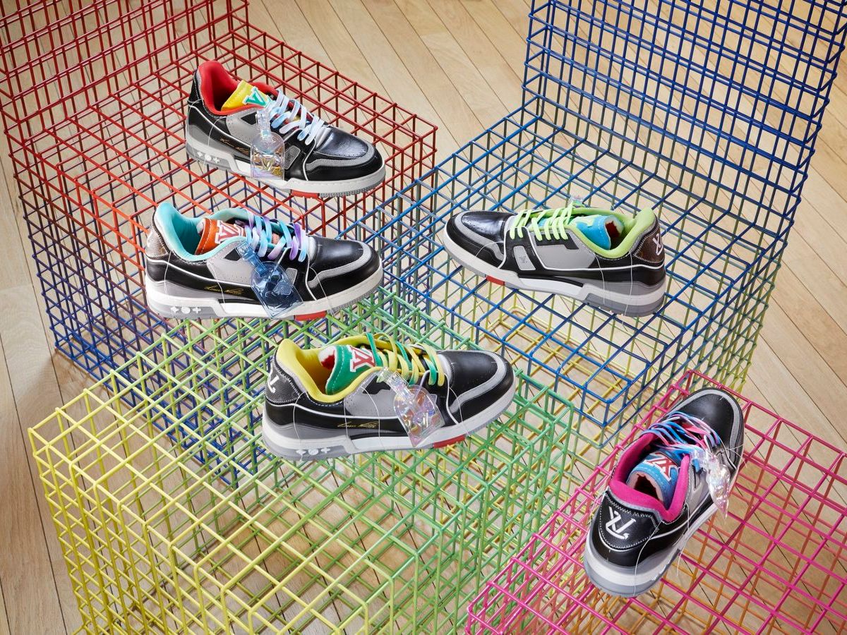 Luxe Recycled Material Sneakers : Louis Vuitton LV Trainer