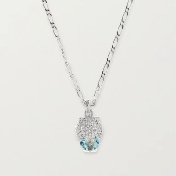 Gucci necklace in aquamarine, diamond and white gold