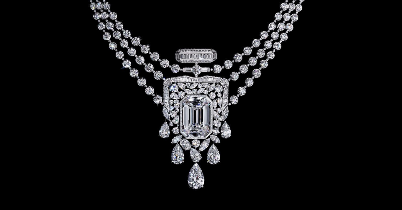 Chanel’s 55.55-carat diamond necklace is a tribute to the No 5 perfume